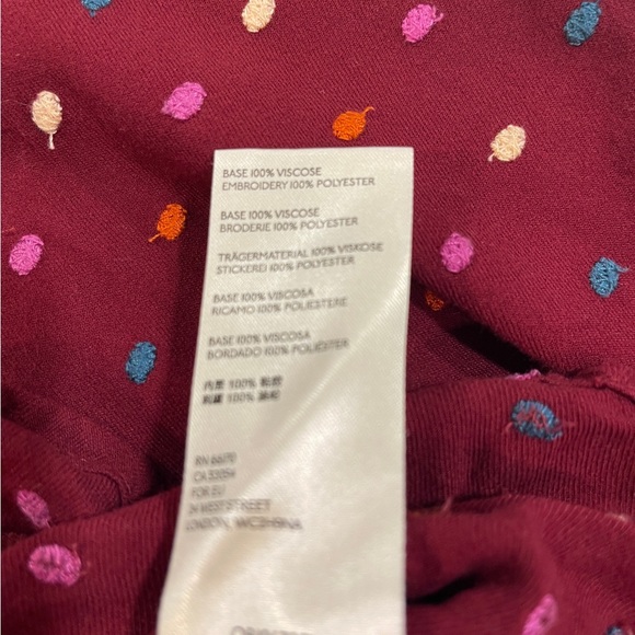 Maeve by Anthropologie Dottie Embroidered Top Red Size L NWOT - Picture 9 of 9